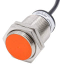 Inductive M30 Proximity Sensor Switch PR30-10DP Cylindrical 10mm Sensing Distance DC 12-24V Shielded 3-Wire PNP Normally Open Heavy-Duty Plug And Play Industrial Grade Sensor, orange face