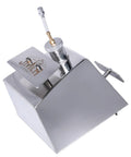 Stainless Steel Mini Bike Gas Fuel Tank For Coleman B200 B200RSV Mini Bike Go To Replacement, shown in angled view with mount fittings.