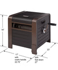 Beefy 200 Foot Hose Storage Box With Internal Poly-Resin Reel, No-Leak Aluminum Quick Connections, Steel Cabinet dimensions