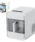 No Fuss Portable Ice Maker Featuring Smart Infrared Detection Automatic Shut Off Plus Ultra Chill Cooling, countertop unit with ice drawer.