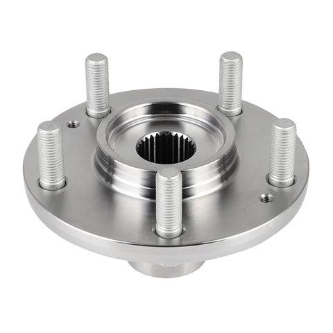 Front Wheel Hub and Bearing Assembly Replacement Kit for Hyundai Elantra 2011 2012, Hyundai Veloster 2012, Kia Forte 2014 2018, Forte Koup 2014 2016, Forte5 2014 2018, 5 Bolt, 2pc Set, OE 51750-1P000, close-up view of hub with bolts