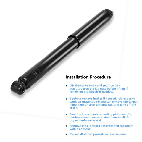 Image of Rear Shock Strut Kit Set of 2 for Chevy Silverado 1500 and GMC Sierra 1500 Direct Fit Heavy Duty Shocks for installation guide
