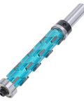 Sturdy 1/2In Shank Carbide Double Bearing Flush Trim Router Bit With 3/4In Cutting Diameter For Smooth Woodworking And Pro Finish Work, angled view.