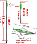 Dimensions of Carbon Crossbow Bolts For Hunting And Practice, 7.5 Inch Arrows With 2 Inch Vanes, 100 Grain Broadheads, Green