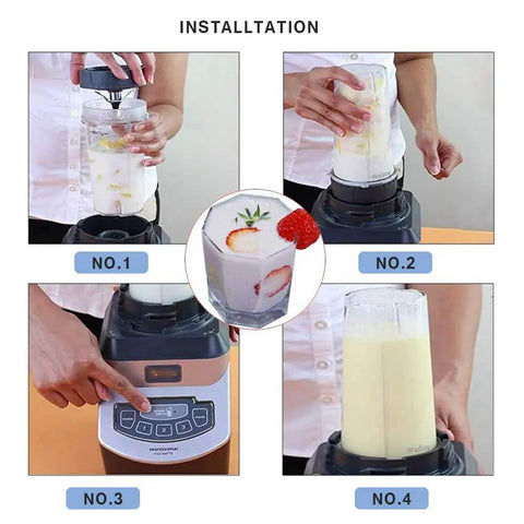 Step-by-step use of Two Pack 7 Fin Bullet Blade Replacement Parts For Blenders, Heavy Duty Bullet Blades For High Speed Blending, Compatible With Auto IQ BL2012 BL480-30 BL490-30 BL642W CT640 NN100 And More, Black.