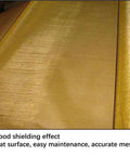 Copper Mesh For Impurity Filtration And EMF Shielding, Built Tough Wire Screen Net In Brass Tone 100 Mesh, 1x0.914m, flat surface view