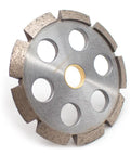 V Shaped Diamond Grooving Wheel for Concrete and Stone Saw Blade with precision slotting tool, 125x10x22.23mm, side view