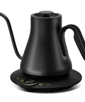 Gooseneck Electric Kettle With Precise Temperature Control Within One Degree Fahrenheit, 1500W Fast Heat, Ebony Black