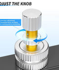 Close-up of adjustment knob for Aluminum 1/4 Inch NPT Air Flow Control Valve With Push To Connect Fitting In Line Speed Controller
