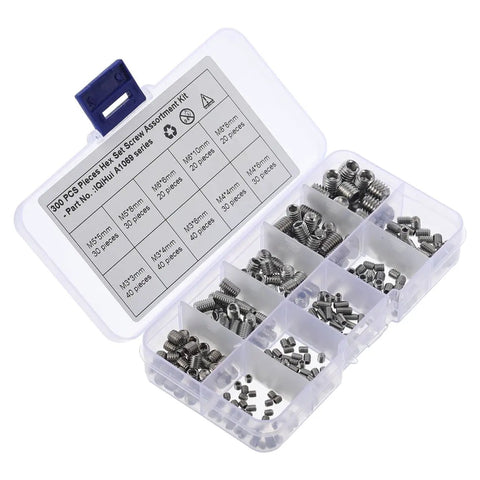Pro Grade 300Pcs Stainless Steel Hexagon Socket Screw Assortment Kit With Allen Key And Machine Screws For Drywall Home Repairs Anti Rust Fasteners Suitable For Multiple DIY Tasks And Heavy Duty Work Around House, open organizer