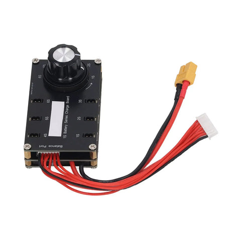 Gotta Grab This Top Shelf GNB27 PH2.0 Balance Charge Adapter with knob, charging six LiPo batteries for RC vehicles.