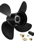 14X21 4-Blade Aluminum Boat Propeller 15 Spline RH For Mercury Outboard 135-300 HP Mercruiser Alpha One OEM 48-8M0084496 Hub Kit Included
