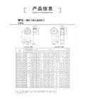 Product information sheet detailing specifications for Heavy Duty One Way Backstop Bearing 90 to 110mm bore type ND.
