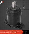 Front Right Engine Motor Mount For Honda Accord Acura Tsx Tl Beefed Up Replacement Kicks Wobble Boosts Stability Securing Your Drivetrain Square Heavy Duty Cast Build 03 To 08, close-up view showcasing metal and rubber construction.