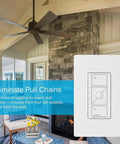 Caseta Wireless Smart Fan Speed Control No Fuss Easy Install With Pico Remote Compatibility in living room interior