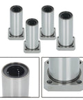 Square Flange Linear Ball Bearing 20mm ID 32mm OD 80mm Length With Steel Cage Pro Grade Linear Motion Bearing For 3D Printers And CNC Routers High Precision Alignment And Smooth Movement, 4-pack