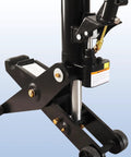 Beefy Hydraulic Forklift Jack With 10,000 Lb Capacity And 4000 Kg Scissor Lift showing side view and steel construction