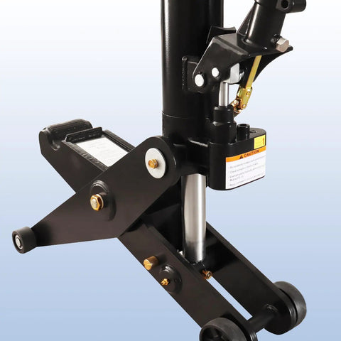 Beefy Hydraulic Forklift Jack With 10,000 Lb Capacity And 4000 Kg Scissor Lift showing side view and steel construction