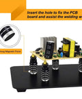 Soldering Desk Magnifier With Heavy Duty Base Adjustable Swivel Arm 5 Diopter Real Glass Lens PCB board holder on base