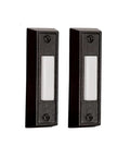 Flat black lighted push buttons from Wired Doorbell Kit With Flat Black Lighted Push Button And 16V Transformer, Modern Surface Mount Chime.