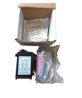 Front view of Amazon PA155 electric proportional valve with calibration card and pink-wrapped accessory in an open box.