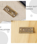 10 Pack Flush Cabinet Door Hinges 51x25x1.2mm Thickened Stainless Steel Quiet Vintage Style for furniture hardware