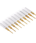 End Mill Router Bit Set Ten Pack 1.5mm Tungsten Coated Carbide CNC Engraving Bits in plastic case