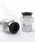 Pro Grade 10 Pack 3/8 Inch Push To Connect Fittings 3/8 OD NPT Thread Pneumatic Straight Connectors for air lines.