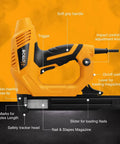 Pro Grade 18 Gauge Electric Brad Nailer And Stapler Workhorse Featuring Smooth Operation And Adjustable Depth Control No Sweat Setup With 2000 Fasteners for detailed view of handle, trigger, and controls.