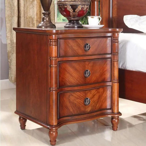 Wooden dresser with Six Pack Dope Oil Rubbed Bronze Drop Ring Cabinet Handles, 1.8 Inch Brass Drawer Pulls With Vintage Floral Pattern
