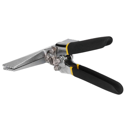Beefy 150mm hand seamer pliers for sheet metal, drywall, HVAC ductwork, and light gauge steel with a 5.9 inch wide jaw in side view