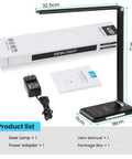 Wireless Charging Desk Lamp With Night Light No Fuss 10W Fast Charge USB Port 10 Brightness Levels And 5 Color Modes shown with packaging