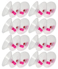 High Pressure Mist Nozzles For Backpack Sprayers 30 Piece Kit With Large 4 Inch Spray Tips, transparent with pink fittings