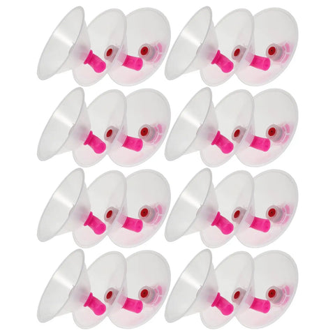 High Pressure Mist Nozzles For Backpack Sprayers 30 Piece Kit With Large 4 Inch Spray Tips, transparent with pink fittings