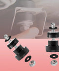 CNC Billet Aluminum Body Mount Bushings Kit For Camaro Nova Chevy II 1968 1981 assembly view and installation detail
