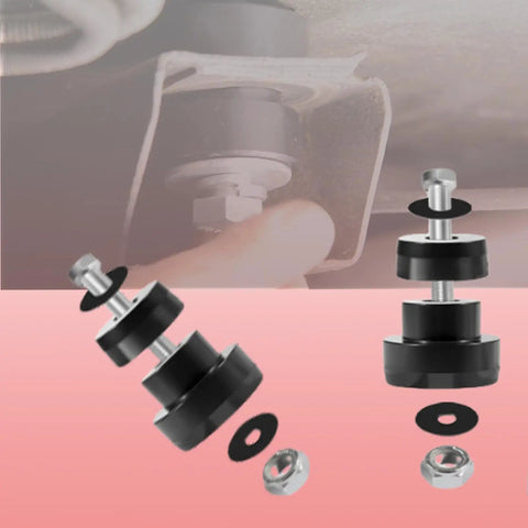 CNC Billet Aluminum Body Mount Bushings Kit For Camaro Nova Chevy II 1968 1981 assembly view and installation detail