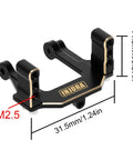 Black metal servo horn mount for Beefy High Torque Metal Gear Digital Micro Coreless Servo with size dimensions