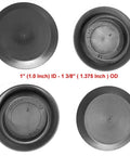 1 Inch Flush Mount Black Hole Plugs With Plastic And Metal Body Pack Of 10 For 1 Inch Holes in Panels Enclosures and Machinery