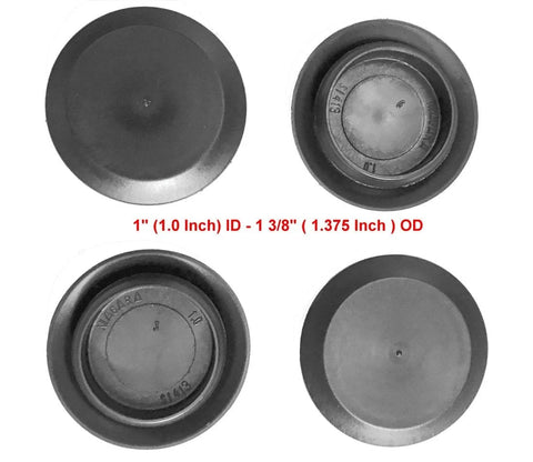 1 Inch Flush Mount Black Hole Plugs With Plastic And Metal Body Pack Of 10 For 1 Inch Holes in Panels Enclosures and Machinery