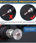 6 pcs drill saw blades for Dremel rotary tool; HSS discs with 1/8" and 1/4" shanks, shown installed on a mandrel.
