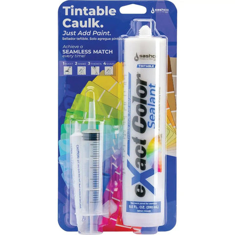 Exact Color Custom Colored Caulk DIY Kit With 9.5 Ounce Cartridge And 30 Ml Syringe, Water Based Sealant For Precise Color Match