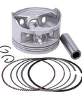 Premium Piston Ring Set And Cylinder Head Gasket Kit Compatible With TRX500FE 2A includes piston, rings, and retaining clips.