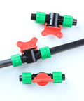 Irrigation In Line Barbed Shut Off Valve With Locking Fitting For Half Inch Drip Tape Tubing Sprinkler System Includes 4 Pack