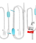 Three-In-One Aquarium Siphon Pump Bundle With Gravel Vacuum, Manual Water Changer, And Long Hose For Nano, Standard, And Large Tanks, Includes Gravel Filter.