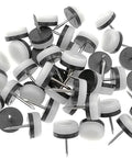 40 Pack Nail In Nylon Furniture Glides For Chairs And Tables Thickened Sliders Floor Protectors 20mm White