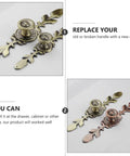 Vintage Nostalgia Door Handles Set For Cabinets And Drawers Antique Style Metal Pulls With Screws shown in gold and bronze finish