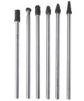 6pcs 6mm Shank Tungsten Carbide Rotary Burr Set For Die Grinder Aluminum 10mm Head Heavy Duty Metal And Stone Shaping Bits