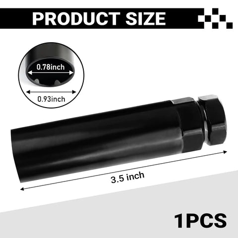 Large 6 Spline Lug Nut Socket 21 mm And 22 mm Hex Wrench For Car Wheel Lock Removal size 3.5 inch and diameter 0.78 inch