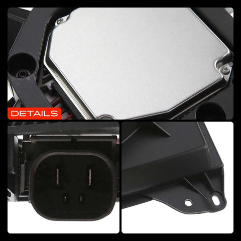 Close-up of Heavy Duty Engine Radiator Cooling Fan Assembly For Bmw showing motor shroud details and electrical connector.