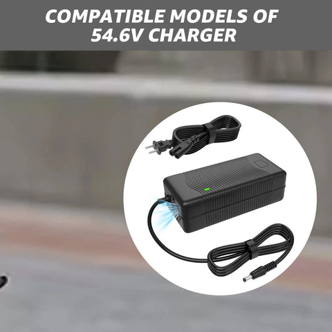 54.6 Volt Lithium Battery Charger for Jetson Haze JHAZE Series Black OB CAN BLK Replacement Fast Charge Power Adapter